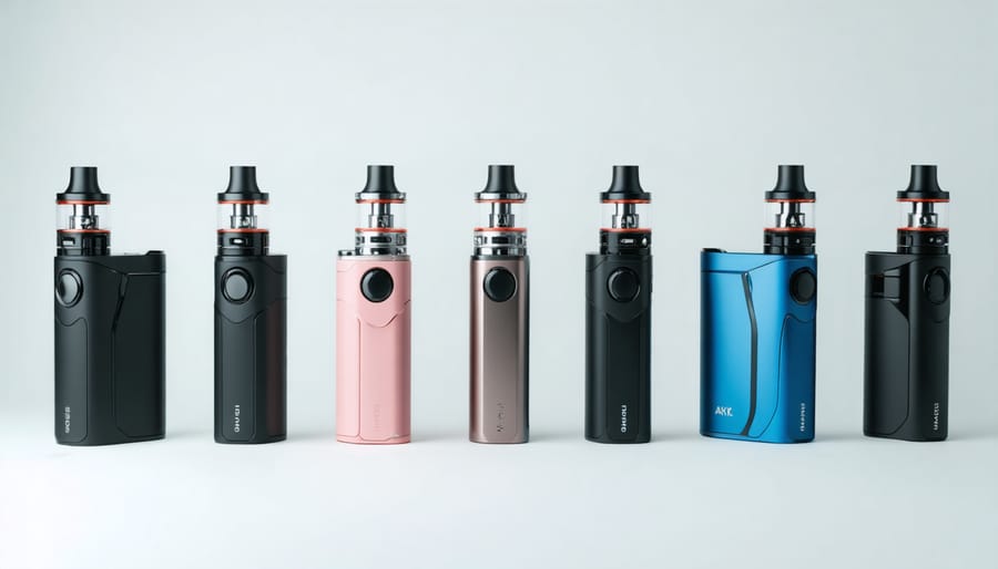 Collection of affordable vape starter kits and devices displayed on table